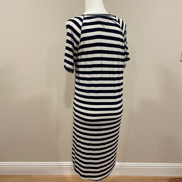 ~ Abercrombie & Fitch Womens Sleep Shirt Night Gown Blue Stretchy Short Sleeve - Picture 4 of 10